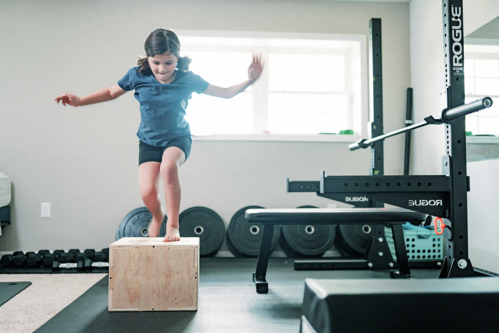 Kid on balance training at LFT GYM